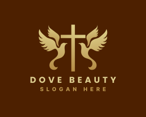 Dove Cross Religion logo design