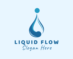 Water Liquid Droplet logo design