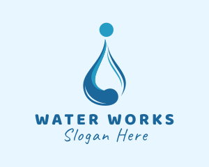 Water Liquid Droplet logo design