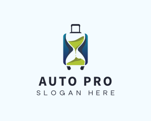 Hourglass Travel Suitcase Logo