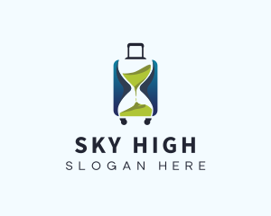 Hourglass Travel Suitcase Logo