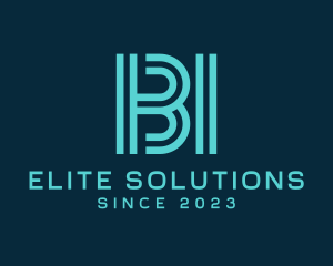 Futuristic Letter BI Monogram logo