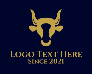  Bull Horn Cow  Head logo