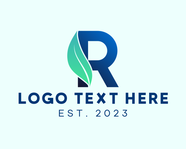 Natural Leaf Letter R logo