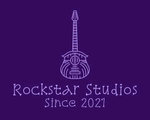 Minimalist Rockstar Guitar logo