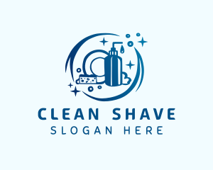 Clean Dishwashing Plate logo design