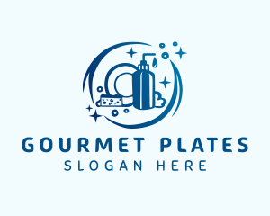 Clean Dishwashing Plate logo design