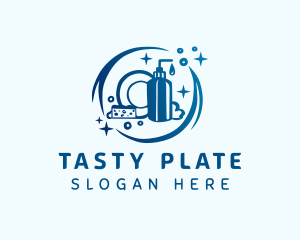 Clean Dishwashing Plate logo design