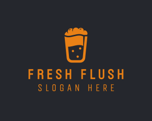 Fruit Shake Beverage logo design