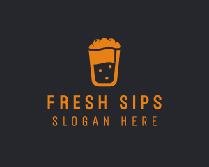 Fruit Shake Beverage logo design