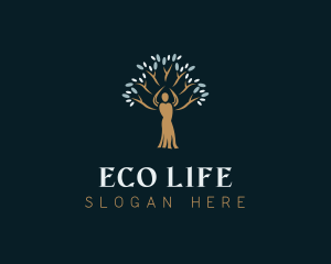 Tree Woman Nature logo design