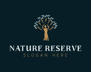 Tree Woman Nature logo design