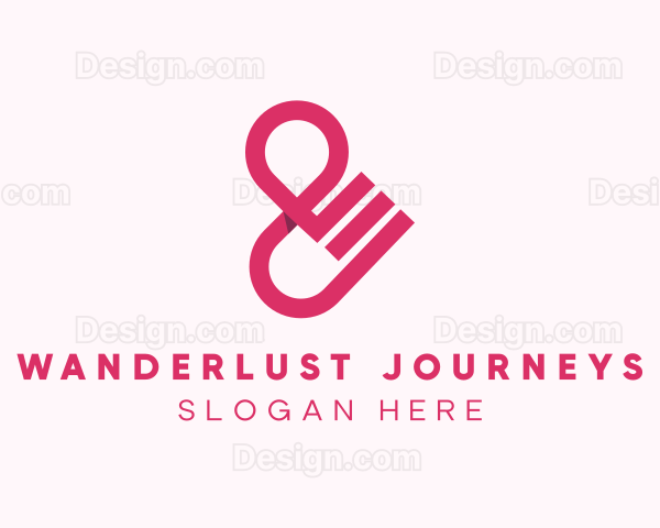 Modern Locator Ampersand Business Logo