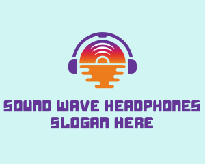 Music Headphones Sun logo