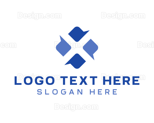 Chat Window Letter X Logo