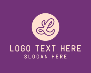 Elegant Cursive Letter L  Logo