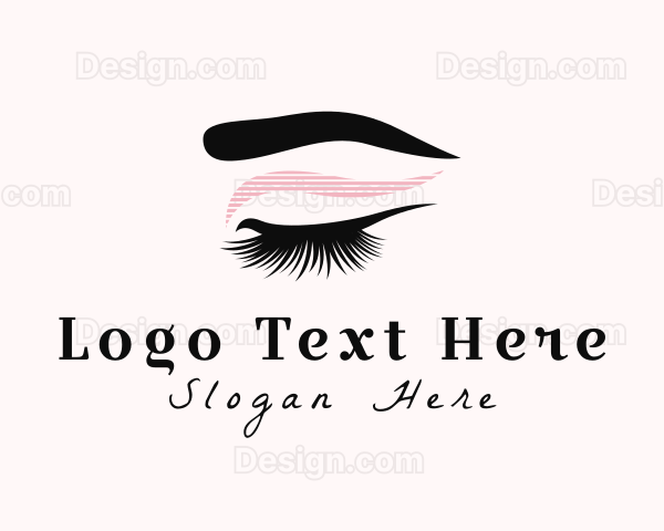 Lashes Woman Beauty Logo