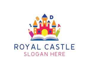 Castle Kindergarten Book logo design