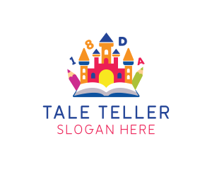 Castle Kindergarten Book logo design