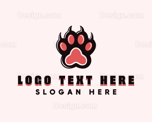 Dog Animal Paw Logo