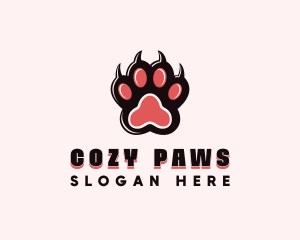 Dog Animal Paw logo design