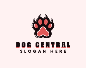 Dog Animal Paw logo design