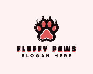 Dog Animal Paw logo design