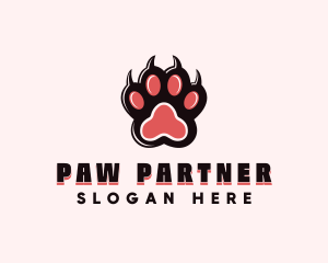 Dog Animal Paw logo design