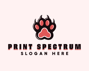 Dog Animal Paw logo design