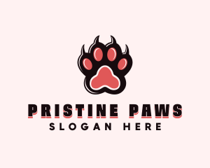 Dog Animal Paw logo design