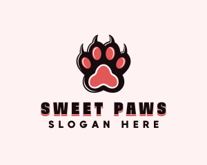 Dog Animal Paw logo design