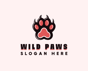 Dog Animal Paw logo design