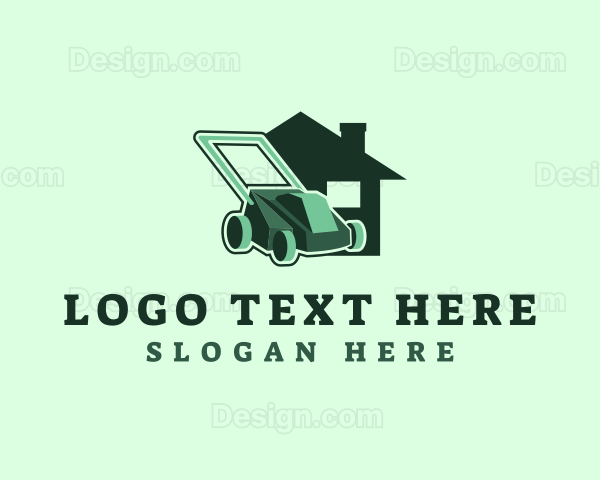 House Lawn Mower Yard Logo