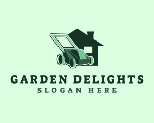 House Lawn Mower Yard logo design