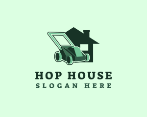 House Lawn Mower Yard logo design