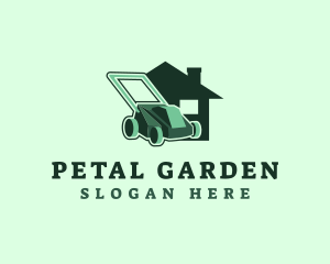 House Lawn Mower Yard logo design