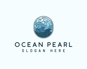 Ocean Tide Wave logo design