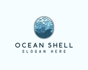 Ocean Tide Wave logo design