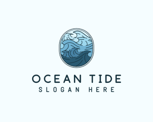 Ocean Tide Wave logo design