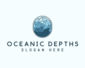 Ocean Tide Wave logo design