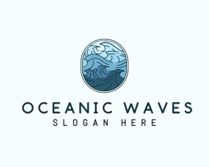 Ocean Tide Wave logo design