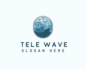 Ocean Tide Wave logo design