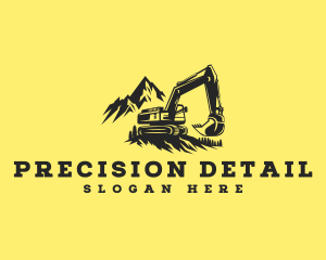 Excavator Digging Equipment Logo