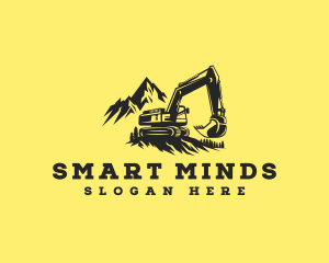 Excavator Digging Equipment Logo