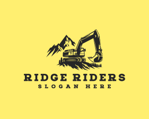 Excavator Digging Equipment logo design