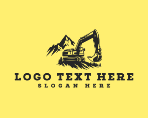 Equipment - Excavator Digging Equipment logo design