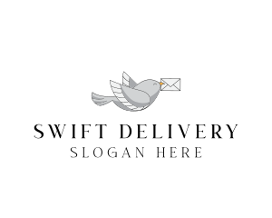 Bird Mail Delivery logo design