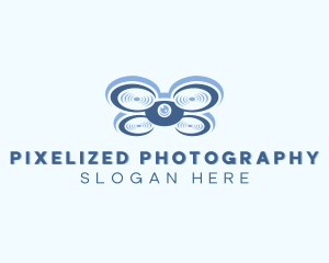 Aerial Surveillance Quadcopter logo design