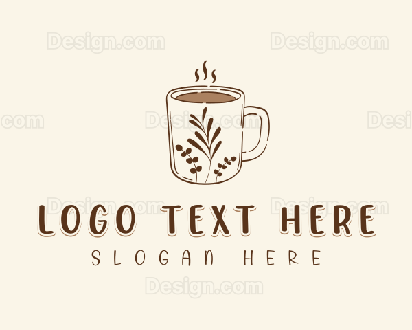 Floral Coffee Drink Logo