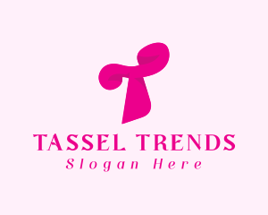 Pink Fashion Letter T logo design